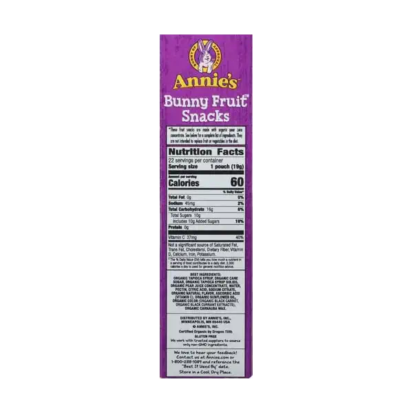 Annie's Organic Berry Patch Bunny Fruit Flavored Snacks, Gluten Free, Value Pack, 15.4 oz 22 Count (Pack of 6) 2