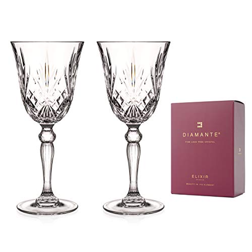 Shop DIAMANTE Chatsworth Wine Glasses, Premium Crystal, Set of 2 Shop DIAMANTE Chatsworth Wine Glasses, Premium Crystal, Set of 2 – DIAMANTE