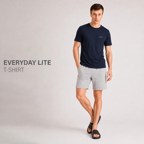 Image of Pepe Jeans Men's Solid 100% Cotton Regular Fit T-Shirt | Classic Everyday Basic Tee for Casual Soft Breathable Cotton Fabric | Round Neck | Short Sleeves | Comfortable All-Day Wear
