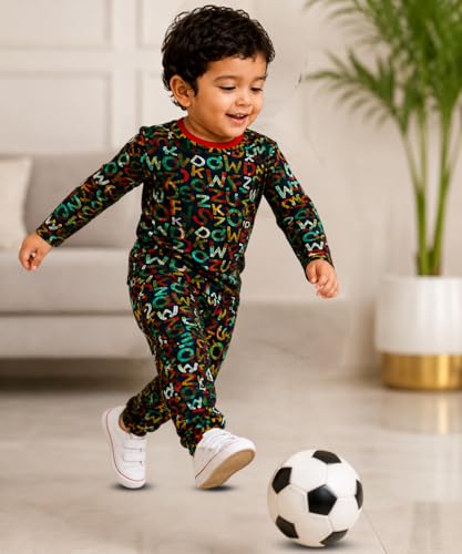 Image of 3BROS BodySuit /Dress for Boys /Girls Full Pajama & Casual Full Sleeves Night Suit Top Combo Kids Set