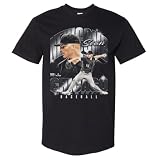 500 LEVEL Sean Newcomb Chicago W Vintage Men's Heavyweight T-Shirt (Black, M)