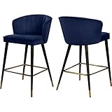 Meridian Furniture Cassie Collection Modern | Contemporary Velvet Upholstered Counter Height Stool...