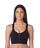 CzSalus Wire-Free, Laced, Extra Comfort Bra for Augmented implanted Breasts (Black, S)
