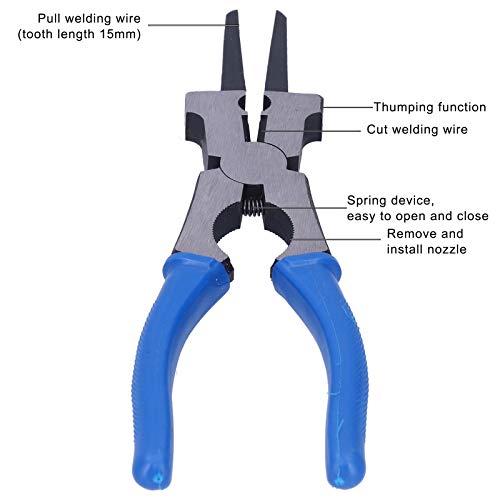Fafeicy 6 Inch MIG Welding Pliers High Carbon Steel Wire Cutter & Nozzle Cleaner Tool Multi-Functional TPR Grip for Metal Fabrication Welding Accessories - Image 3