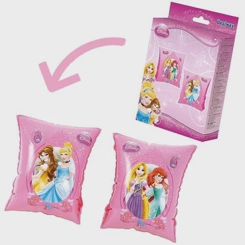 Bestway, Boia De Braço Infantil Princesas com Válvulas de Segurança 100% PVC, Rosa