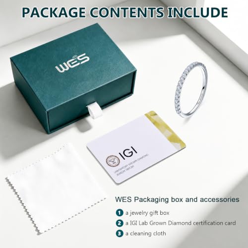 WES IGI Certification 1.5mm LAB Grown Diamond Wedding Band for Women - image 6