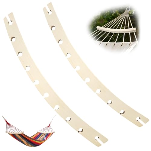 Jiasikaa 2 PCS Detachable Hammock Spreader Bar, Wooden Hammock Spreader Bars — Durable Replacement Accessories for Patio, Backyard, Camping, Garden