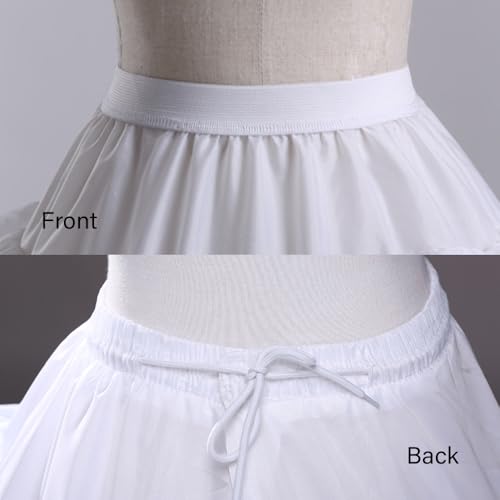 Hoop Skirt Petticoat for Girls Women Underskirt for Wedding Dress Ball Gown Crinoline Petticoats White4
