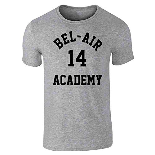 Pop Threads Bel-Air Academy Retro 90s Basketball Short Sleeve T-Shirt Grey 4XL