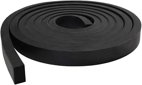 Miniatura 4 de DEVNOL Tira de goma de 1/2 (.500 pulgadas) de grosor x 1 pulgada de ancho x 10 pies de largo, grado 65A para junta, protección de superficie, sellado