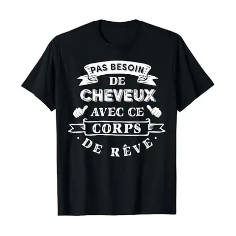 T-shirt Humoristique Chauve Homme Cover