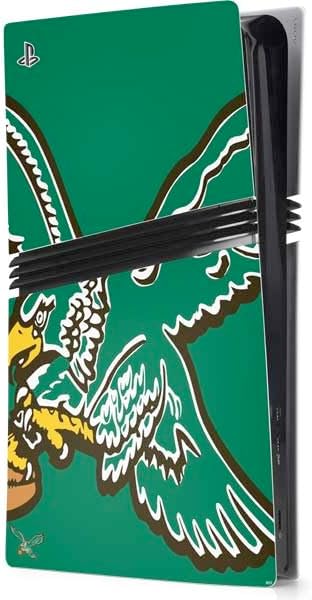 Skinit Decal Gaming Skin Compatible with PS5 Pro Console - Officially Licensed NFL Philadelphia Eagles Retro Logo Design