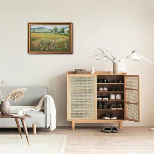 Countryside Wildflowers Vintage Gold Framed Wall Art 16x24 inch by WKGZGYS - Used condition - Image 2