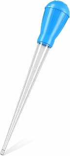 [ゆがふ堂本舗] 水槽用 スポイト ロング 28.5cm 【水色】 目盛り付き 多機能 クリーナー おそうじラクラク 糞取り 給餌 稚魚移動 水換え アクアリウム メンテナンス (吸口5mm)