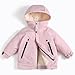 Waterproof Winter Coats for Girls Boys:Fashion Long Puffer Jackets with Pockets Thicken Fleece Lined Parka Outfits(Pink,12-13Years)