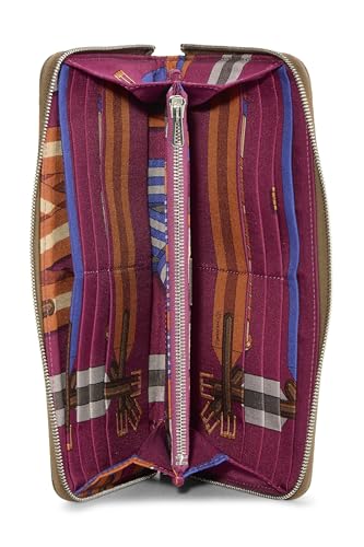 Pre-Loved Etoupe Epsom Silk'In Continental Wallet, Grey4