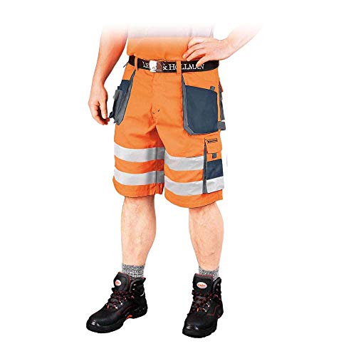 hépatique & Hollman LH-FMNX-TS_PGSXL Pantalon de protection court, Orange/bleu foncé/gris, XL