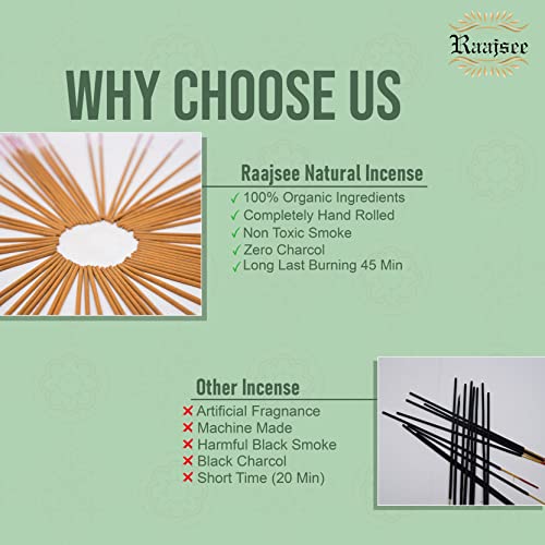 Raajsee RJ-01 Patchouli Incense Sticks 100 Gm Pack-100% Pure Organic Natural Hand Rolled Free From Chemicals-Perfect thumb #7