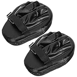 MAGICLULU Gebogene Handpolster 2 Stück Muay Thai Kickboxen Schlagpolster für Kampfsport Training Schwarz