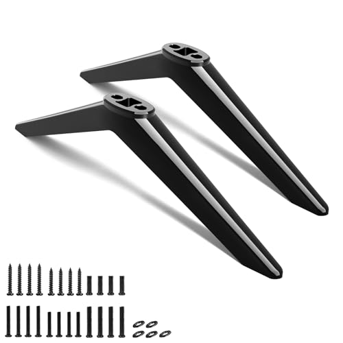 Maozhren TV Stand for Sceptre TV Legs, for Sceptre TV Base Stand, Compatible with TV Holes Center Distance 1.22cm/0.48inch - 2.4cm/ 0.94inch, Easy to Install, with Screws, Black