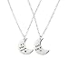 Lux To The Moon & Back BFF Star Valentine Heart Best Friends Forever Necklace Set (2 PC).
