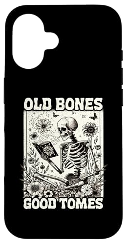 Old Bones Good Tomes Book Lover Bookworm �X�P���g���u�b�N �X�}�z�P�[�X iPhone 16 �p