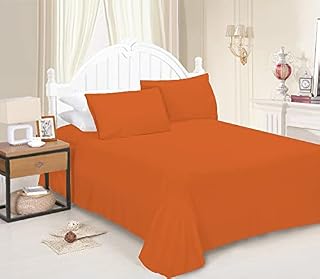 ROOEE Flat Sheets: Polycotton Flat Sheet |Top Sheet super-soft and Easy-Care Plain Dyed in Fashionable Colors | Suitable For Winter and Summer Bedding | hotel collection [Size Single Colour Black]