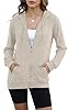 JomeDesign Sweaters for Women Long Sleeve Sweatshirt Fashion Hoodies Zip Up Loose Casual Fall Tops S-XXL #2