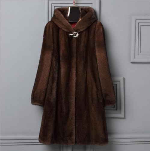 Women's Faux Fur Winter Warm Coat Jacket Down Outerwear Fur Overcoat Long Sleeve Sweater2