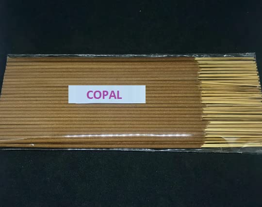 HAPPY SURROUNDINGS Copal Incense Sticks (100 Sticks) Pooja Agarbatti for Meditation and Negative Energy Remover Meditation Accessories Chandan Agarbatti - No Damaged Sticks Hand Sorted Packet