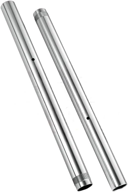 Front Fork Pipes Inner Tubes Silver Pair Compatible For Suzuki GSXR1000 2003-2004 43x518mm 51110-40F30-000 51120-40F30-000 GSX R1000 Legs