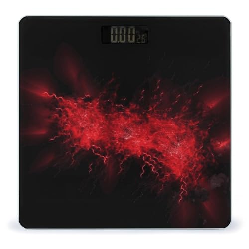 Báscula digital de baño con pantalla LCD y plataforma de vidrio templado miniatura 1