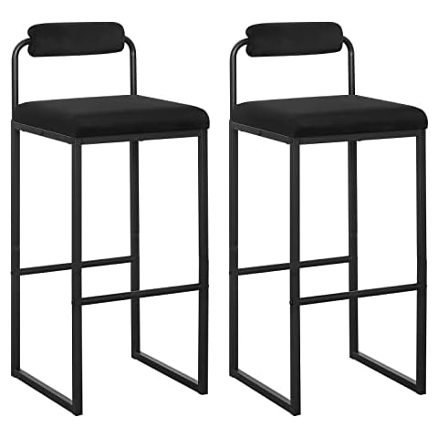 WOLTU 2X Barhocker mit Fußstütze Cover