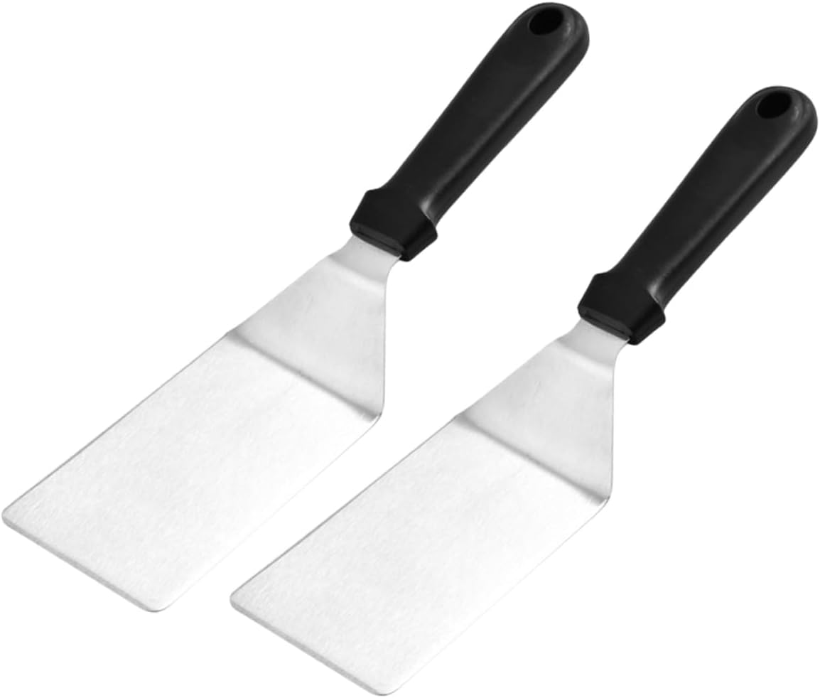 2pcs Pancake Turner Spatulas with PP Handle Stainless Steel
