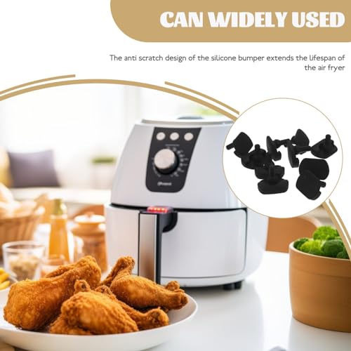 Silicone Air Fryer Bumpers 10pcs Set por Heat Proof No Arañar Ajuste Universal para Marcas de Freidoras miniatura 5