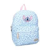 mybagstory | Oficjalny plecak Stitch Leopard And Laughter Collection | Tornister dziecięcy od 5 lat | Niebieski nadruk w panterkę i różowe detale | Idealny do przedszkola i szkoły podstawowej |