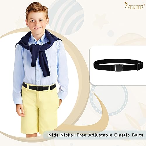 JASGOOD Kids Adjustable Elastic Belt for Boys Girls and Toddlers Nickel Free Stretch Belts for Pants Jeans4