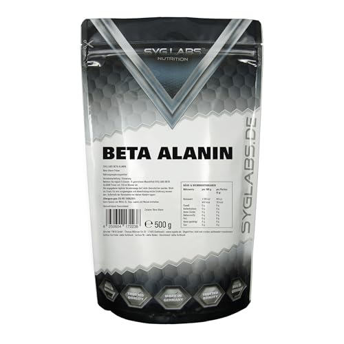 Beta Alanin - 500g reines Beta Alanine Pulver - vegan und ohne Zusätze - mit Messlöffel