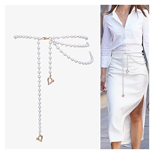 Fashion Pearl Belt Female Waist Gold Chain Belts For Women Quality Dress Waistband Belt4