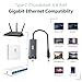 immagine 6ICZI Adattatore USB C Ethernet Cavo RJ45 1000Mbps in Alluminio Gigabit a USB C (Thunderbolt 3) LAN Adattatore di Rete per MacBook PRO/Air Surface Go/Pro7 Samsung Huawei ASUS Type-C ECC