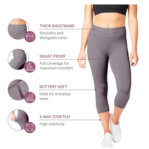 Image of SATINA High Waisted Leggings for Women - Comfortable and Stretchy in Versatile Sizes and Colors