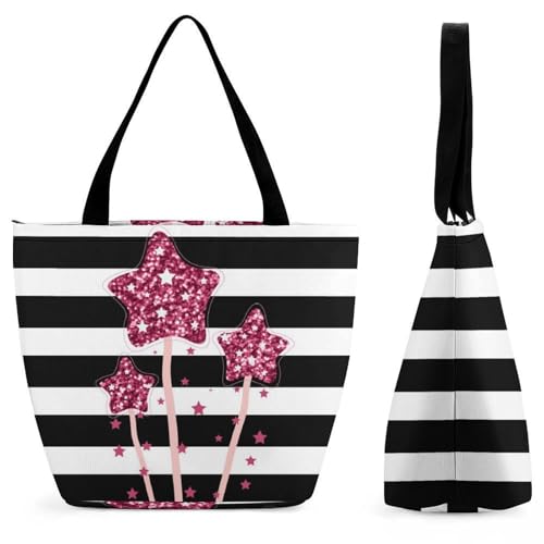 Sac à main pour femme Étoiles Magiques, grand cabas de shopping et voyage, 32.5cm