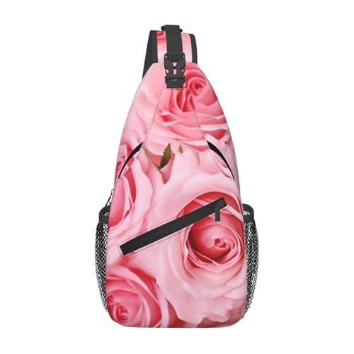 Bolso Cruzado de Pecho para Hombre Negro con Diseño Floral miniatura 1