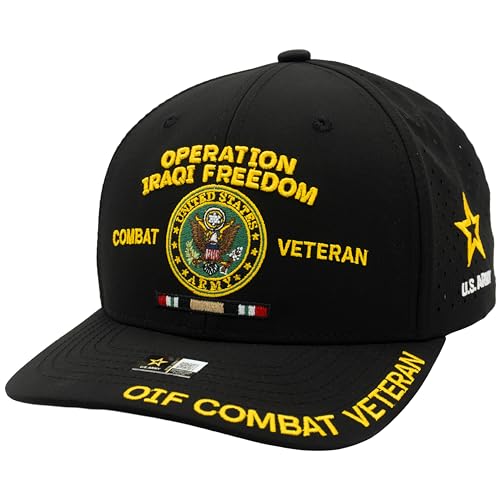 Image of Operation Iraqi Freedom Veteran Hat for Men Official Licensed US Army OIF Combat Veterans Adjustable Cap