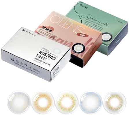 OLENS Monthly Color Contact Lens - 1Month Coloured Contact Lens (Monthly Disposable / 2Pcs), Scandi Hazel