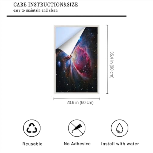 Vinilo decorativo para ventana diseño abstracto cósmico nebulosa 23.6x35.4 pulgadas miniatura 2