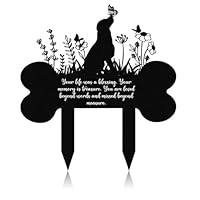 Haustier-Grabmarkierungen Hund, Metall-Hunde-Grabmarkierungen, Outdoor-Grabdekorationen für Friedhof, Haustier-Gedenkgartenpfahl, Hunde-Gedenktafel für Haustier-Gedenkstein, Garten-Gedenkgräber