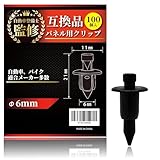 【整備士監修＆販売】 プッシュリベット 6mm穴径 パネルクリップ 自動車 約100個セット トヨタ ダイハツ スズキ等 様々なメーカーに対応 外装パーツ 社外品 汎用品 互換品 MELCHEWN φ