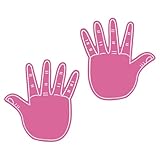 Lerpwige 2 Stück Begeisterte Schaumstoff Handpaare Doppelseitige Cheer Requisiten Für Baseball Und Gemeindeversammlungen Schaumstoff Handhandschuhe