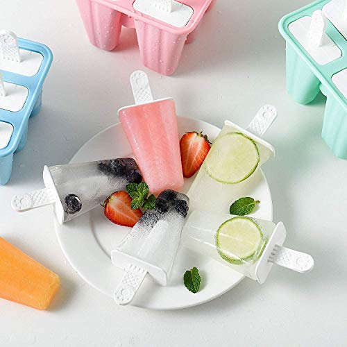 Popsicle Molds 4 Pieces Silicone Ice Pop Molds BPA Free Popsicle Mold Reusable Easy Release Ice Pop Maker